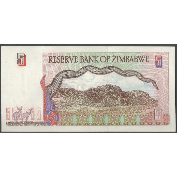 Zimbabwe, 5 Dollars 1997 P5b
