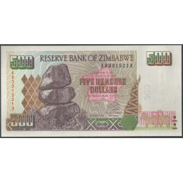 Zimbabwe, 500 Dollars 2001 P11a