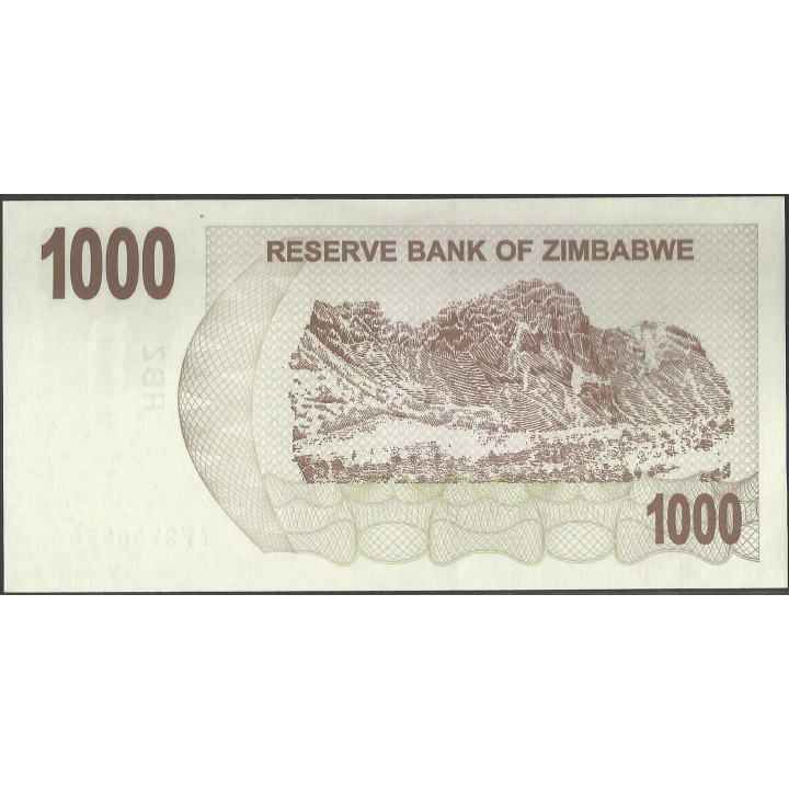 Zimbabwe, 1.000 Dollars 1 Ago 2006 P44