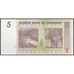 Zimbabwe, 5 Dollars 2007 P66