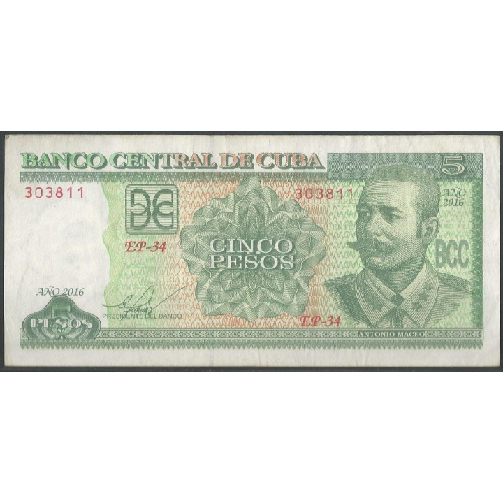 Cuba 5 Pesos 2016 P116p