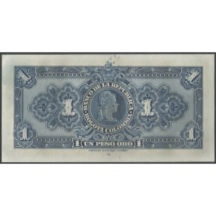 Billete de 1 Peso 20 jul 1940 BGW021 reverso
