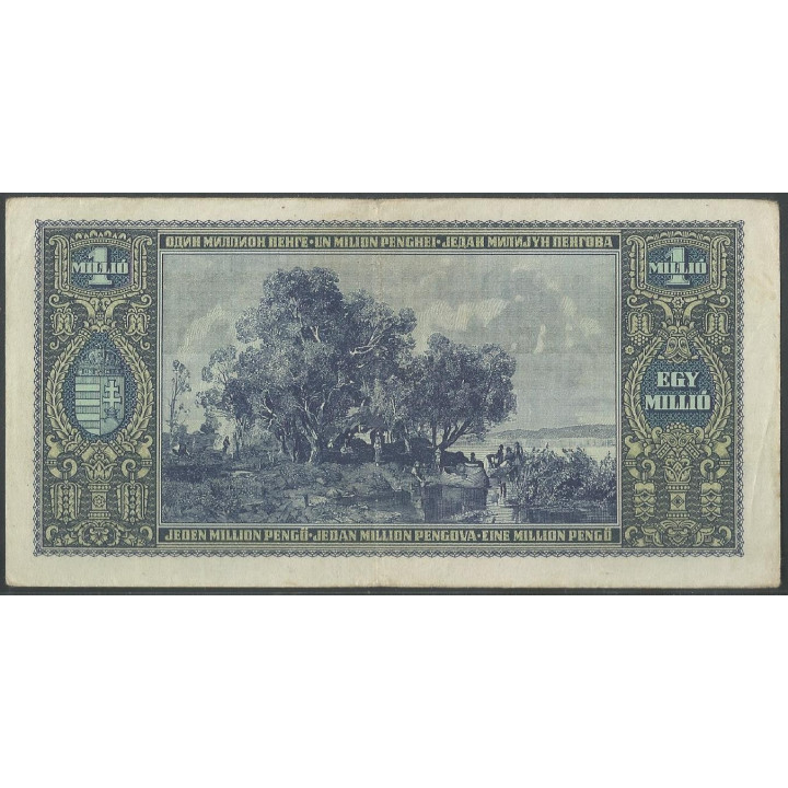 Hungria 1.000.000 Pengo 16 Nov 1945 P122 reverso