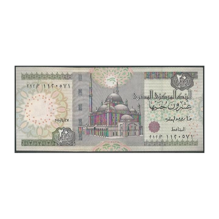 Egipto 20 Pounds 2010 Firma 22 P65d