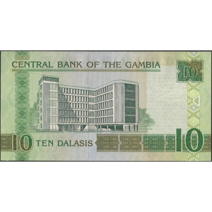 Gambia 10 Dalasis ND2006 P26b reverso