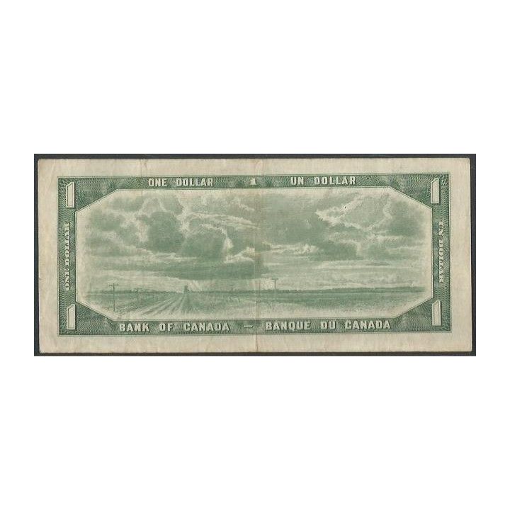 Canada 1 Dollar 1954 (1961-72) P75b reverso