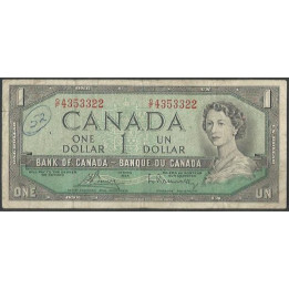 Canada 1 Dollar 1954 (1972-73) P75c