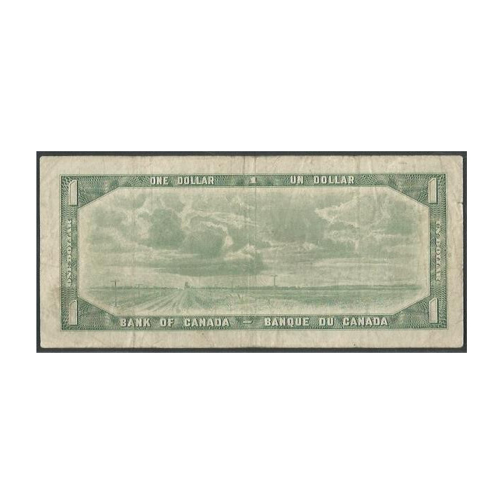 Canada 1 Dollar 1954 (1972-73) P75c reverso