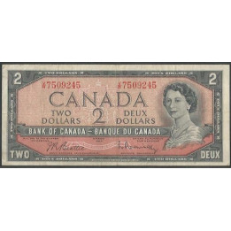 Canada 2 Dollars 1954 (1961-72) P76b