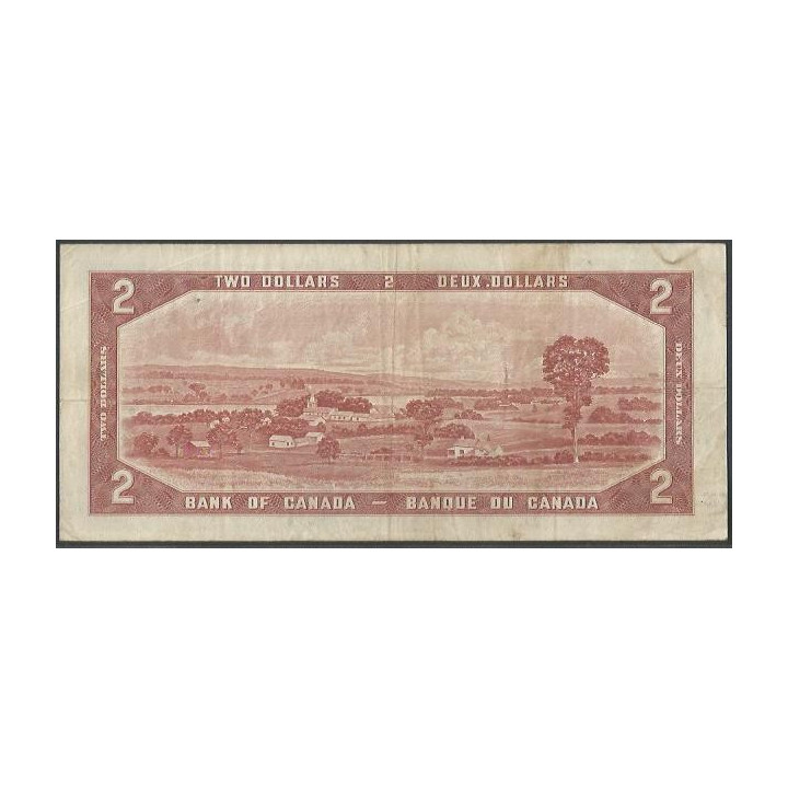 Canada 2 Dollars 1954 (1961-72) P76b reverso
