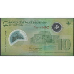 Nicaragua 10 Cordobas 12 Sep 2007 P201b