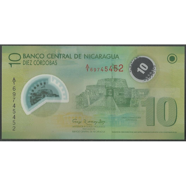 Nicaragua 10 Cordobas 12 Sep 2007 P201b