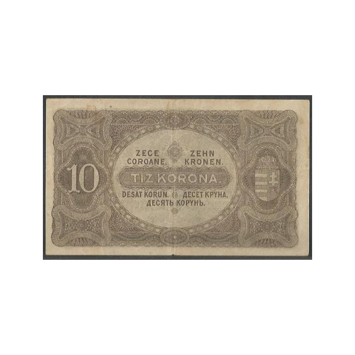 Hungria 10 Korona 1 Ene 1920 P60 reverso