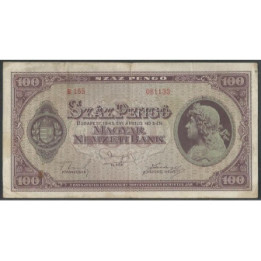 Hungria 100 Pengo 5 Abr 1945 P111b