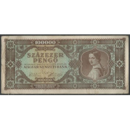 Hungria 100.000 Pengo 23 Oct 1945 P121a