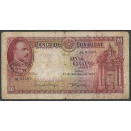 Portugal 20 Escudos 17 Sep 1929 P143