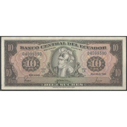 Ecuador 10 Sucres 2O Abr 1983 LK Firma 4 P114b