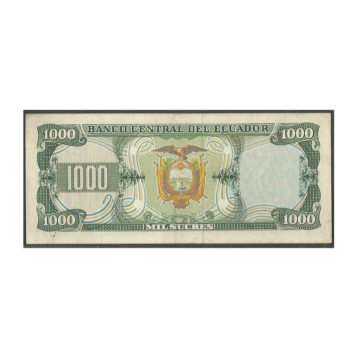 Ecuador 1.000 Sucres 29 Sep 1986 IP P125a reverso