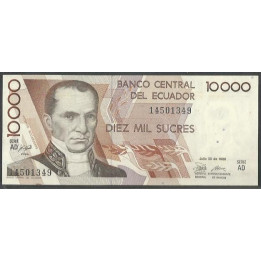 Ecuador 10.000 Sucres 30 JUL 1988 AD P127a