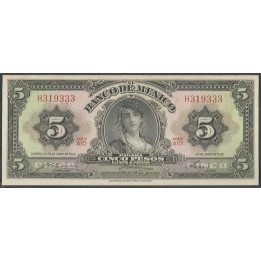 Mexico 5 Pesos 24 Abr 1963 Serie AIO P60h