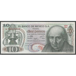 Mexico 10 Pesos 15 May 1975 Serie 1EA P63h