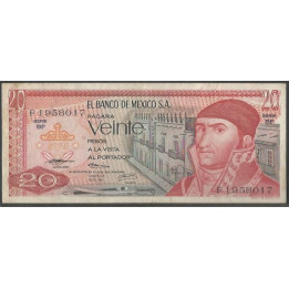 Mexico 20 Pesos 18 Jul 1973 Serie BF P64b