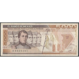 Mexico 5.000 Pesos 24 Feb 1987 Serie HP P88b