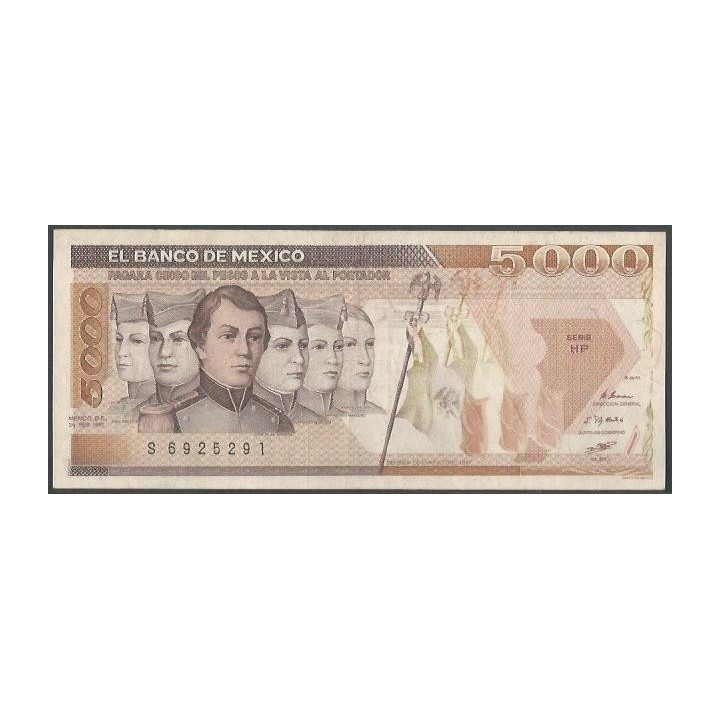 Mexico 5.000 Pesos 24 Feb 1987 Serie HP P88b