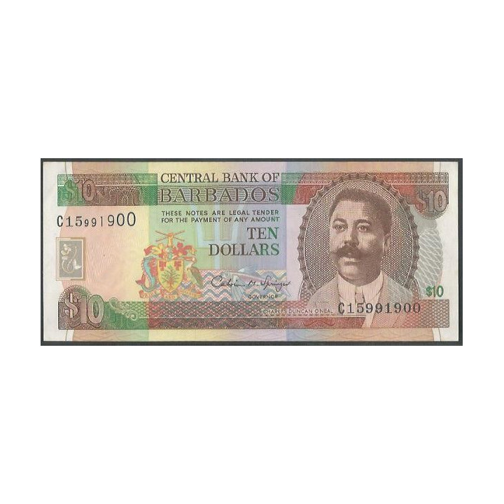 Barbados 10 Dollars ND1995 P48