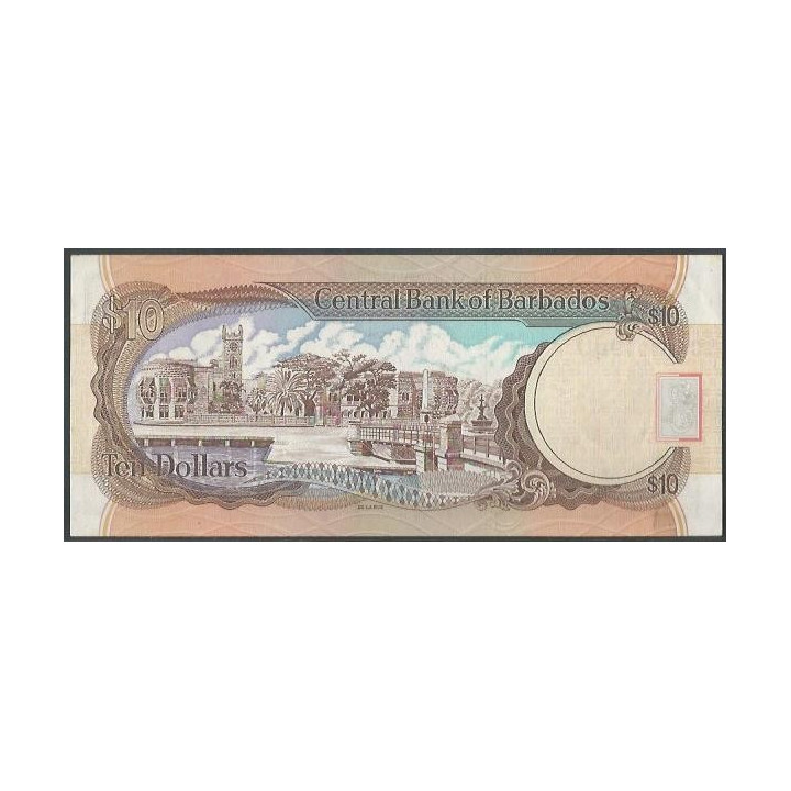 Barbados 10 Dollars ND1995 P48 reverso