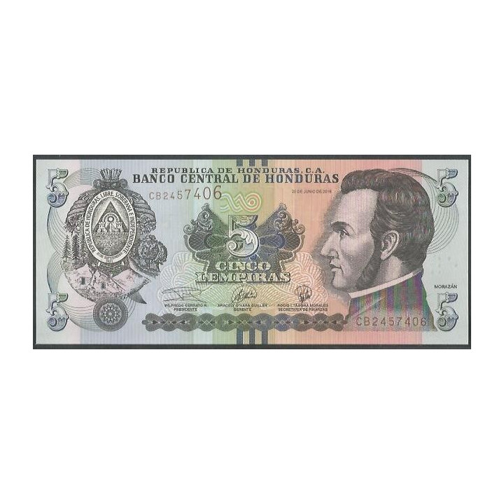 Honduras 5 Lempiras 20 Jun 2019 P98d