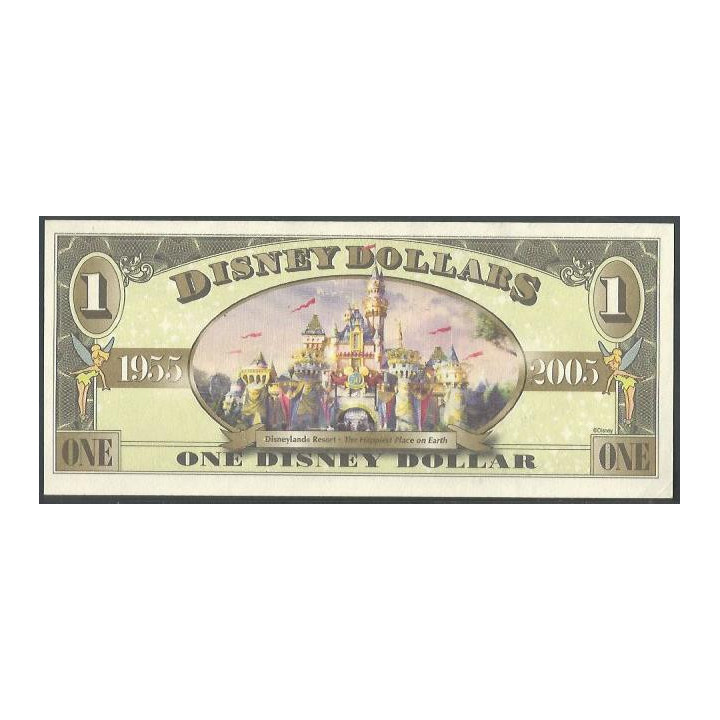 Disney 1 Dollar 2005 Cinderella reverso