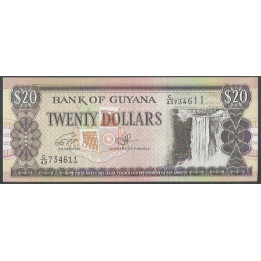 Guyana 20 Dollars ND1996 Firma 15 P30f