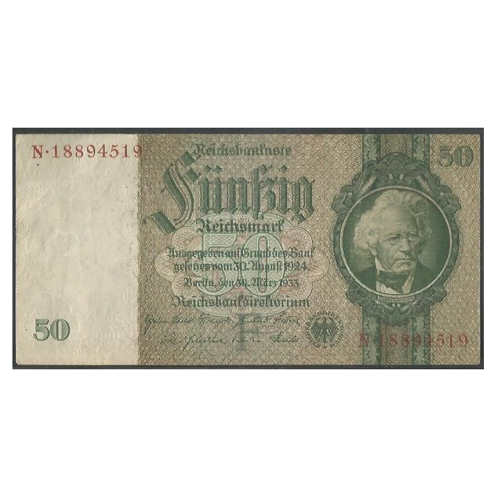 Alemania 50 Reichsmark 30 Mar 1933 P182a