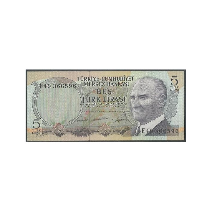 Turkya 5 Liras L1930 (1968) P179-2