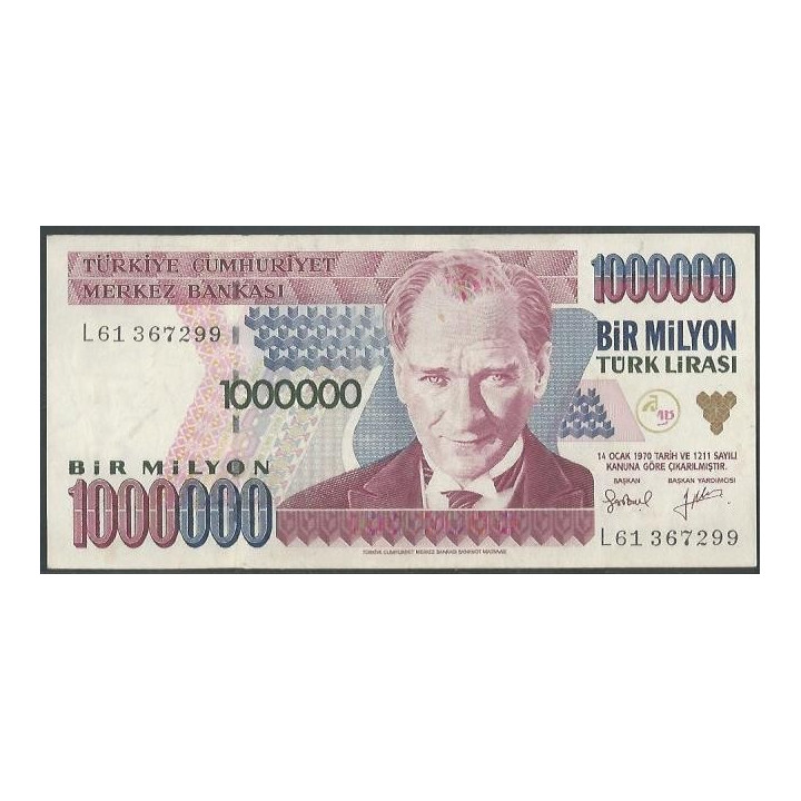 Turkya 1.000.000 Liras L1970 (1995) L P209a