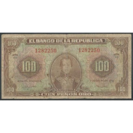 Billete de 100 Pesos 1 Ene 1951 7 Dig BGW290