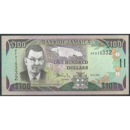 Jamaica 100 Dollars 15 Ene 2001 P80a