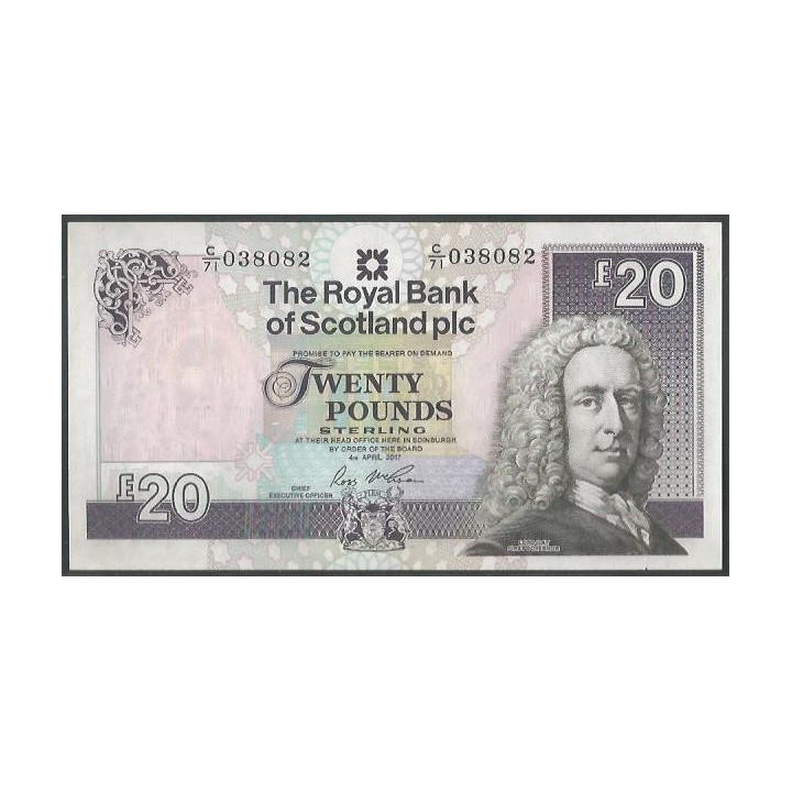 Escosia 20 Pounds 4 Abr 2017 P354f