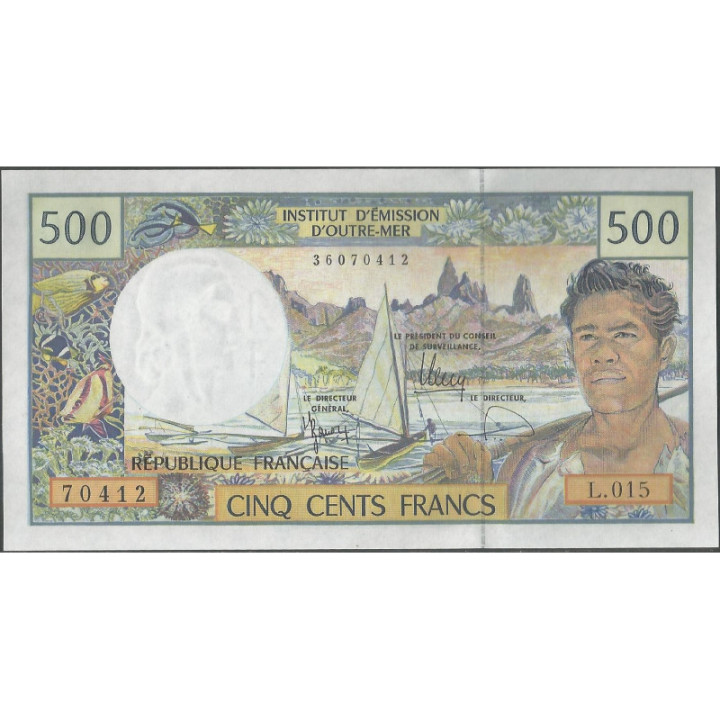 Territorios Franceses del Pacifico 1.000 Francs ND1992 Firma 12 P1g