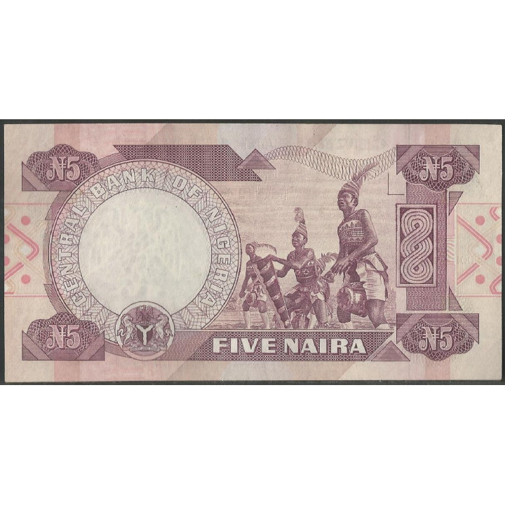 Nigeria 5 Naira 2001 Firma 11 P24g reverso