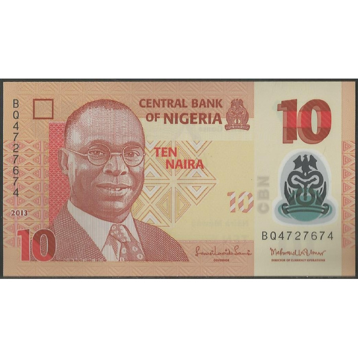 Nigeria 10 Naira 2013 P39d