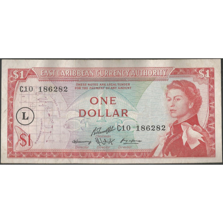 Santa Lucia 1 Dollar ND1965 P13l