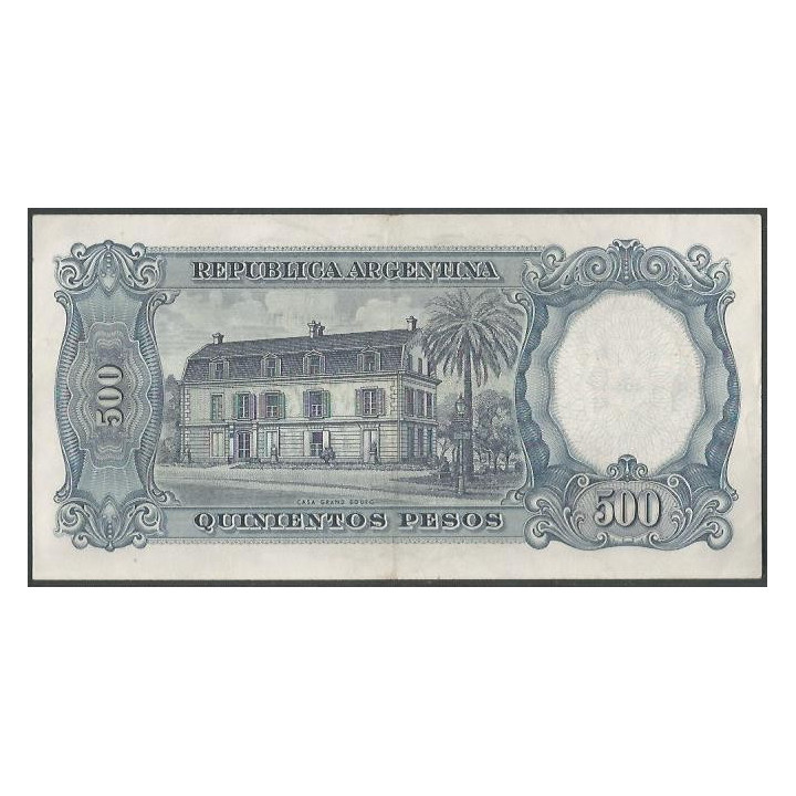 Argentina 500 Pesos ND1964-9 Serie A P278b reverso