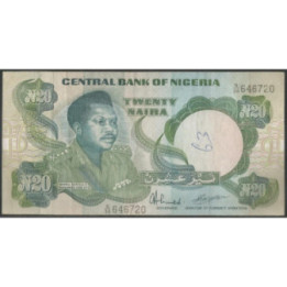 Nigeria 20 Naira ND1984-2000 Firma 6 P26b