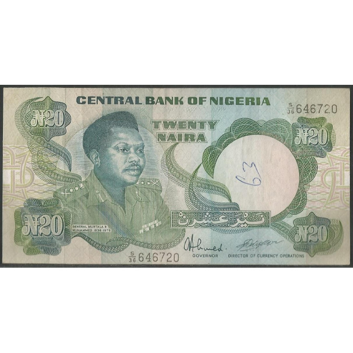Nigeria 20 Naira ND1984-2000 Firma 6 P26b