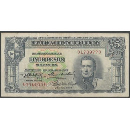 Uruguay 5 Pesos L1939 Serie C P36b