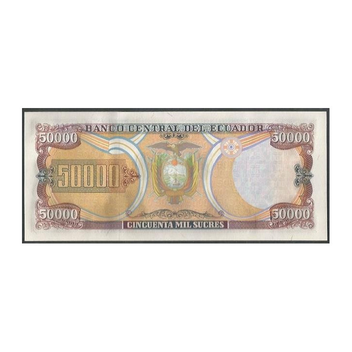 Ecuador 50.000 Sucres 10 Mar 1999 AG P130c reverso