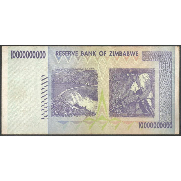 Zimbabwe 10.000.000.000 Dollars 5 Nov 2008 P85 reverso