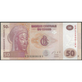 Rep. Democratica del Congo 50 Francs 30 Jun 2013 P97A